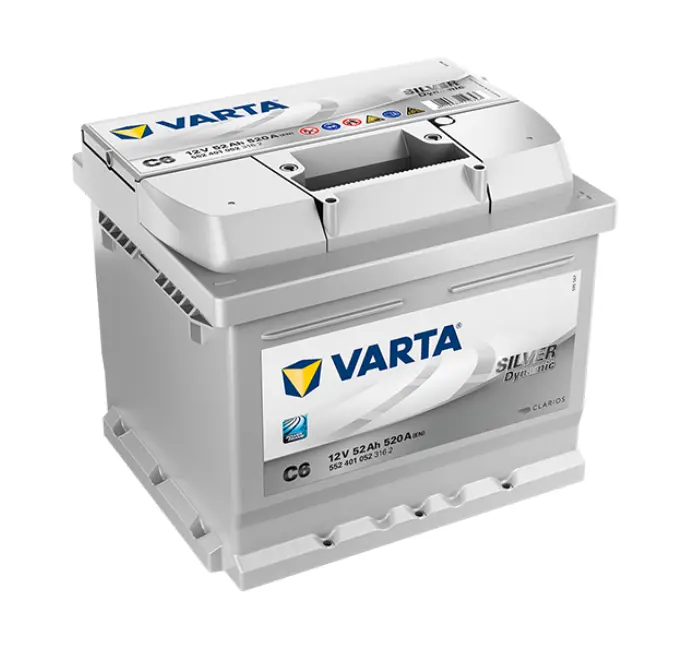BATTERIE VARTA SILVER DYNAMIC 52AH, 520A, 5524010523162 C6 L1 B